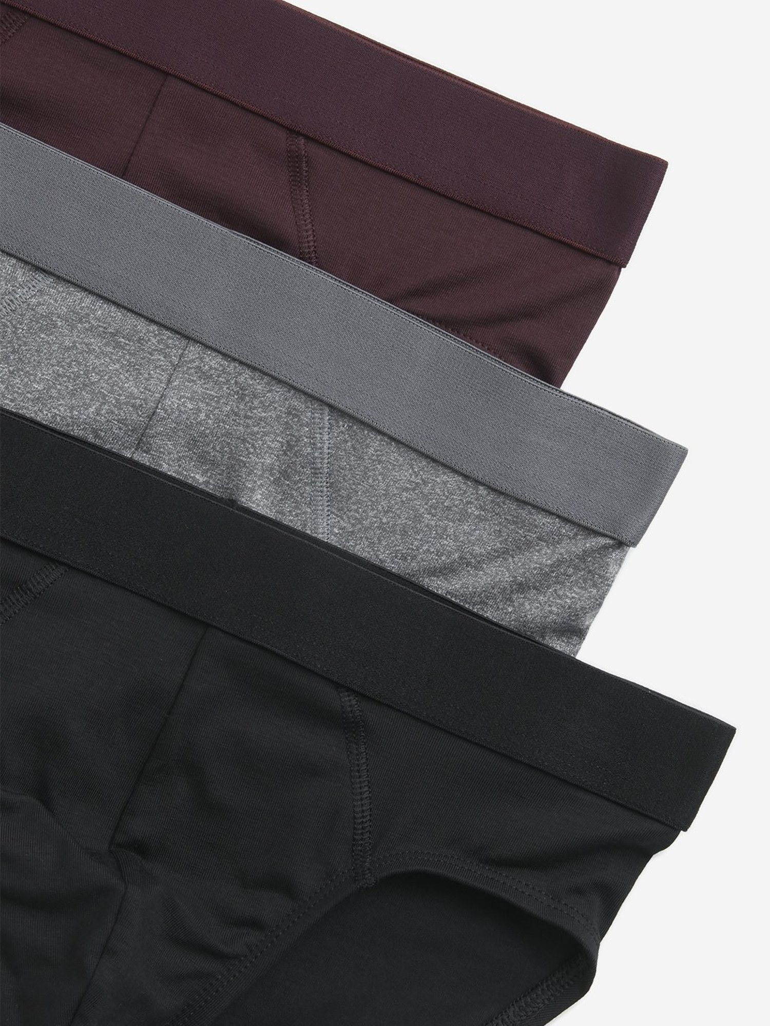 WES Lounge by Westside Wine Solid Cotton Blend Briefs - Pack of 3