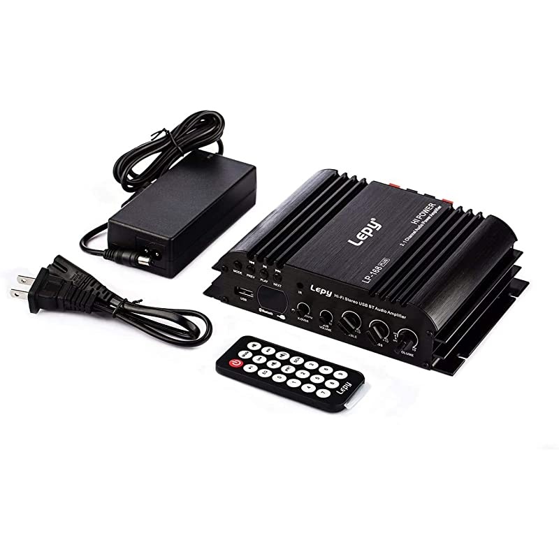 LP269S Audio Component Amplifiers Stereo Audio Power Amplifier HiFi Digital Stereo Amplifier 2 Channel Radio Booster with 12V 5A Power Suply