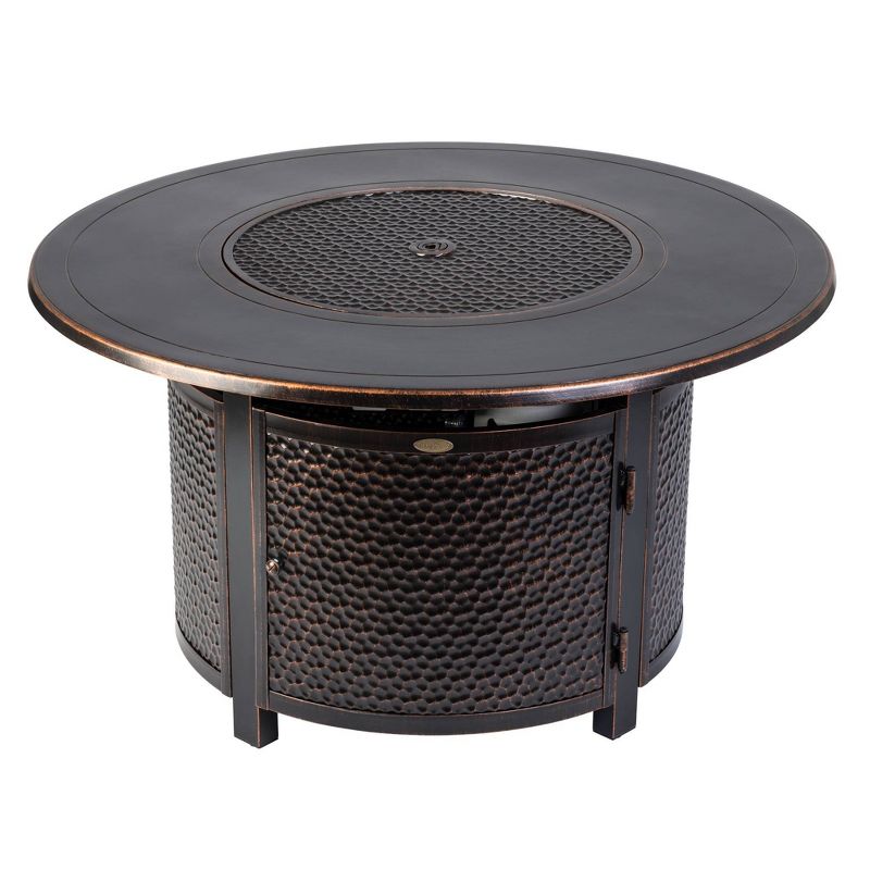 Leeward Hammered Aluminum LPG Fire Pit - Fire Sense