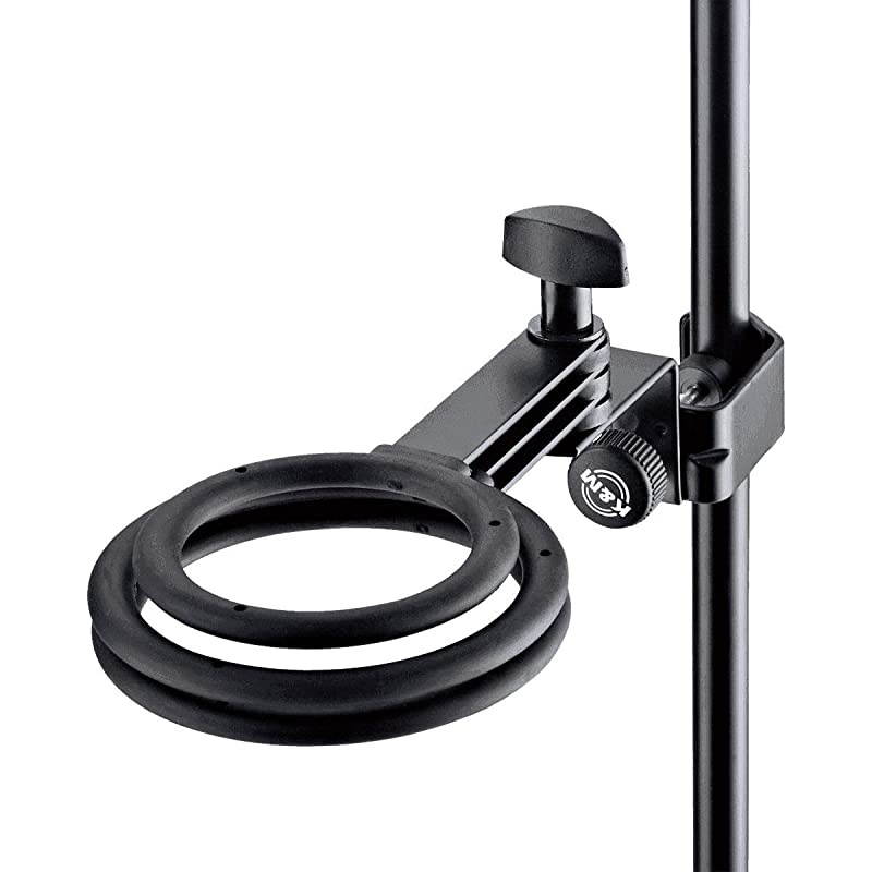 Konig & Meyer 15910.000.55 - Mute Holder - Stand Attachment - 3 Mutes/Trumpets, Cornets or Flugelhorns- Professional Grade - German Made - Black