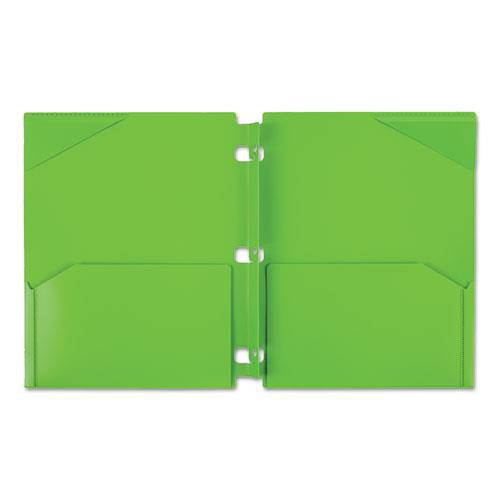 Snap-In Plastic Folder, 20 Sheets, 8 1/2 x 11, Assorted, Snap Closure, 2/Set