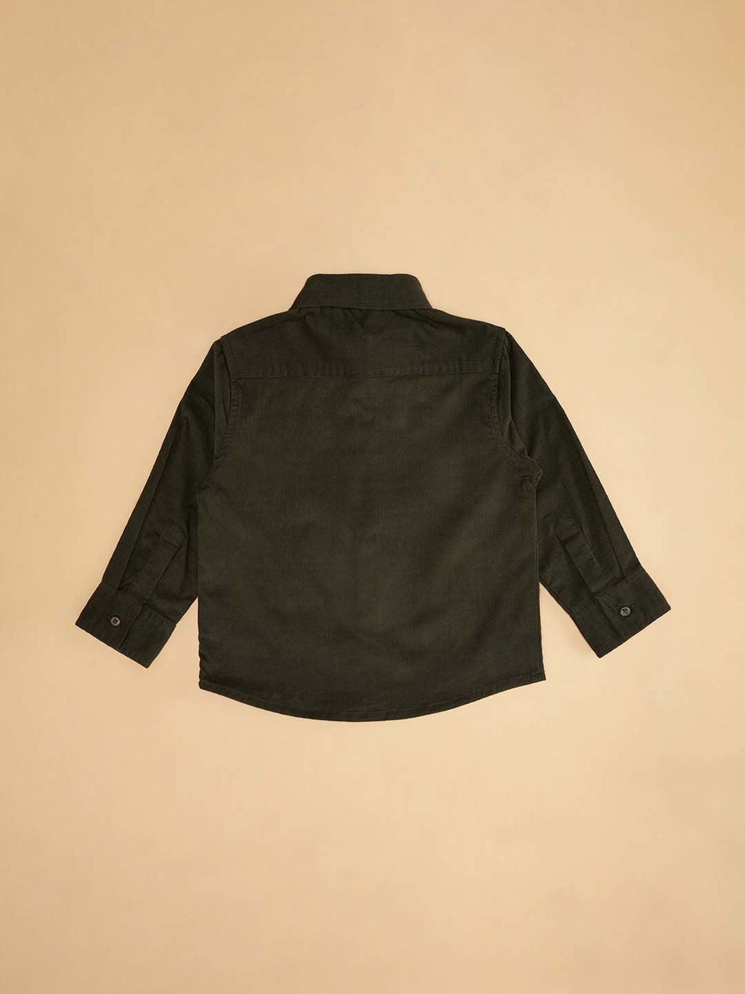 YU by Pantaloons Kids Green Regular Fit Full Sleeves Shirt