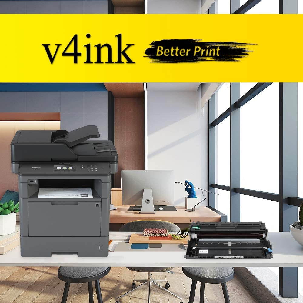 v4ink Compatible DR820 Drum Replacement for Brother DR820 DR-820 Drum Unit use with HL-L6200DW L6200DWT L5100DN L5200DWT L5200DW L6300DW MFC-L5900DW L6700DW L5800DW L5700DW DCP-L5500DN Printer
