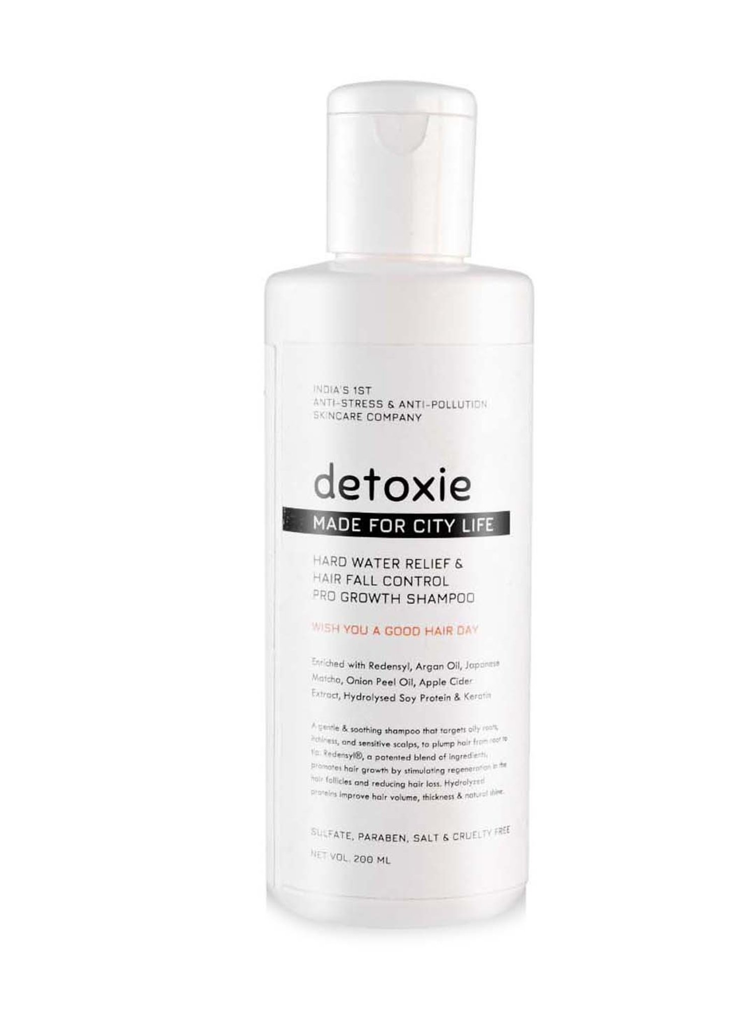 Detoxie Hard Water Relief & Hair Fall Control Pro Growth Shampoo - 200 ml