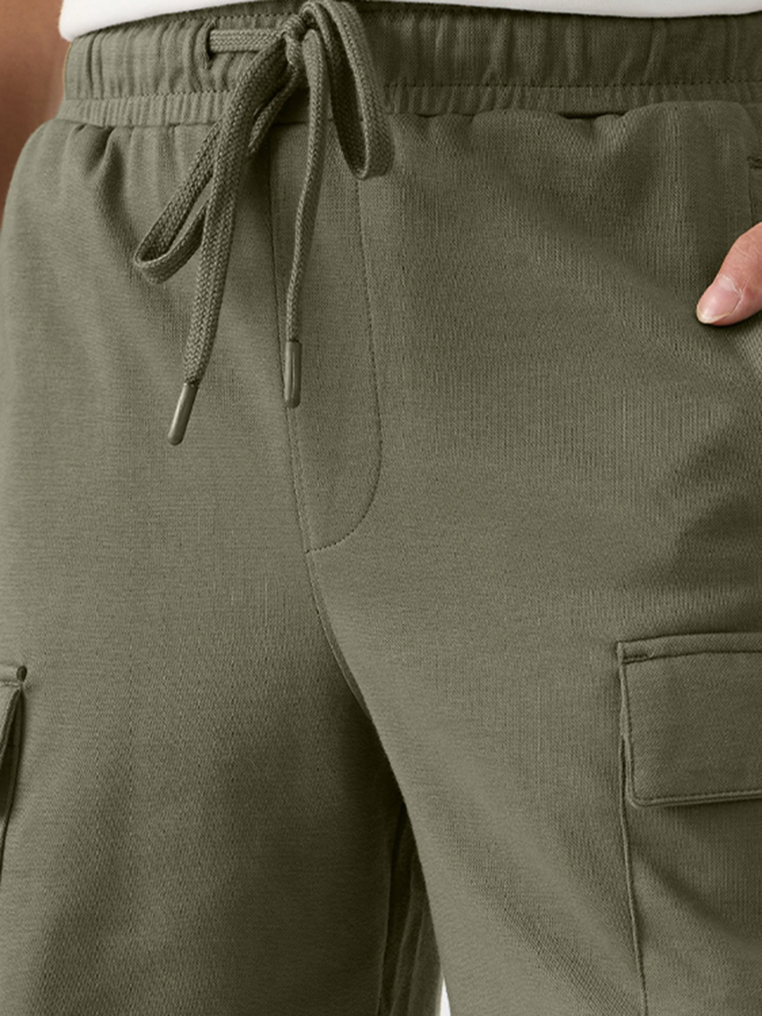 The Souled Store Spectral Olive Regular Fit Cargo Shorts
