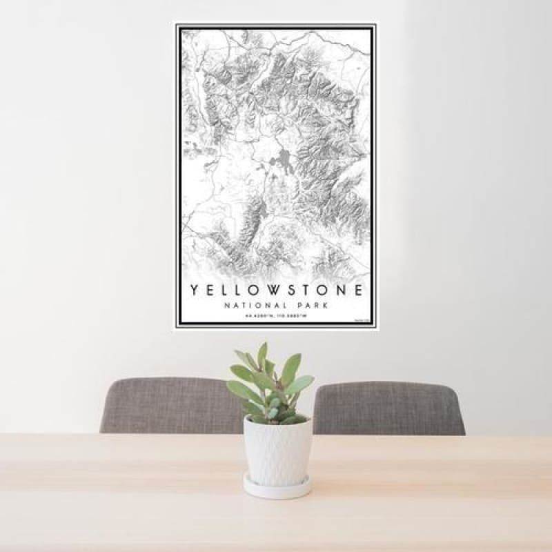 Yellowstone National Park - Wyoming Classic Map Print