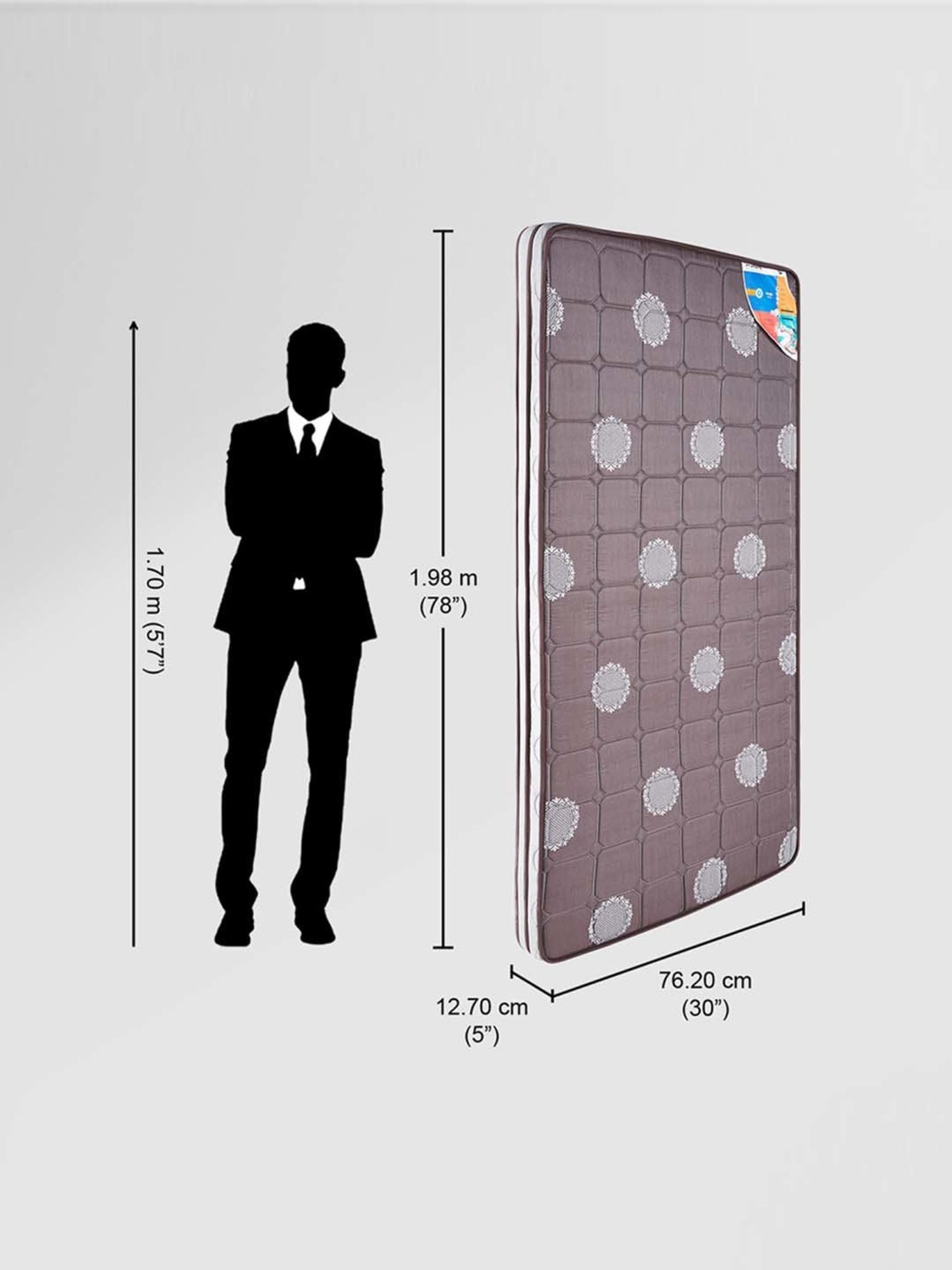 Godrej Interio Snugly Brown Pu Foam Single Bed Mattress