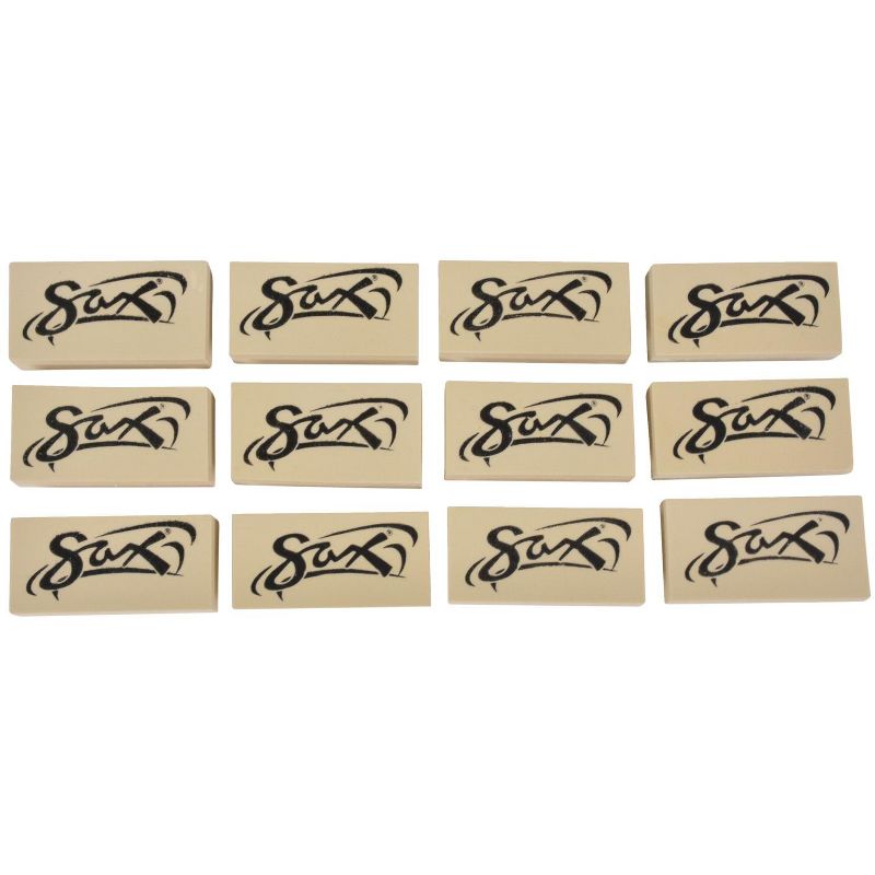 Sax Soap Erasers, 2 x 1 x 1/2 Inches, White, pk of 12