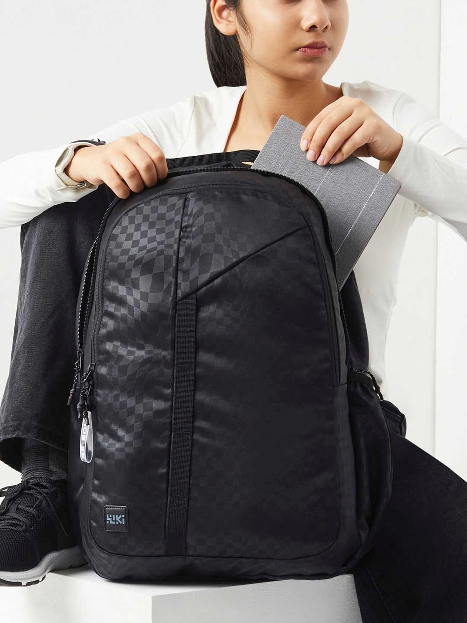 Wiki Back to School 1 Black Polyester Printed Backpack - 30 Ltrs