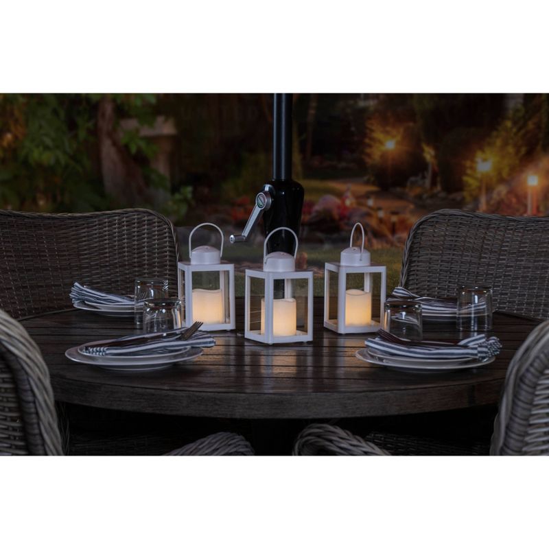3pk Indoor/Outdoor Battery Operated Lantern White - Sterno Home