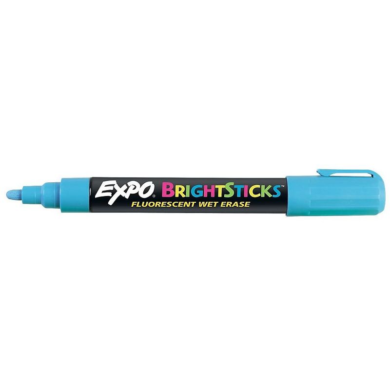 EXPO Bright Sticks Wet-Erase Fluorescent Marker Set Bullet Tip Assorted 14075