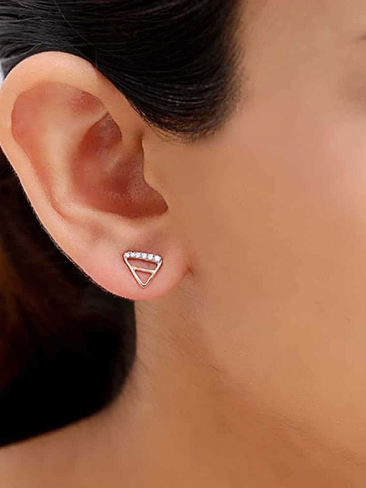 Mia By Tanishq Mia Icicles 14k Shimmery Stud Earrings