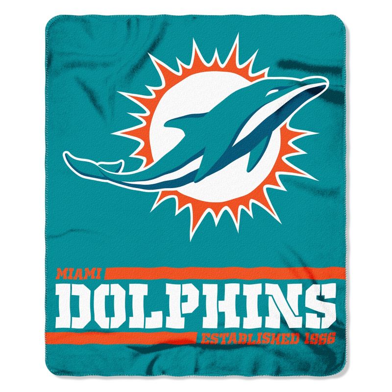 The Northwest Company Miami Dolphins Fleece Throw , Blue