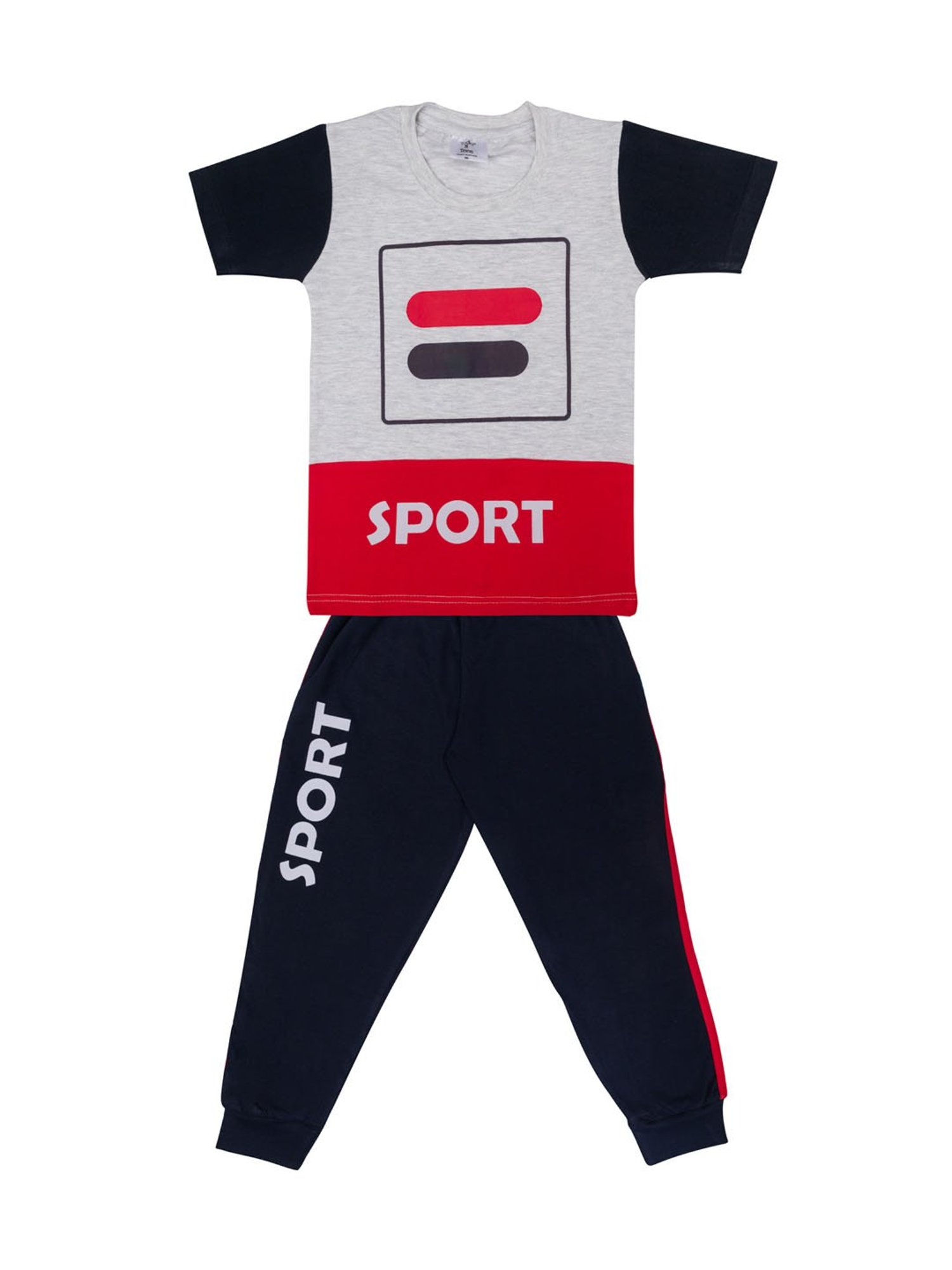 Todd N Teen Kids Printed Multicolored T-Shirt with Joggers