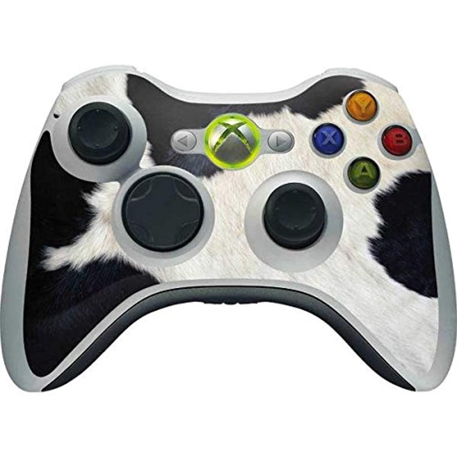 skinit decal gaming skin for xbox 360 wireless controller - officially licensed originally designed cow design