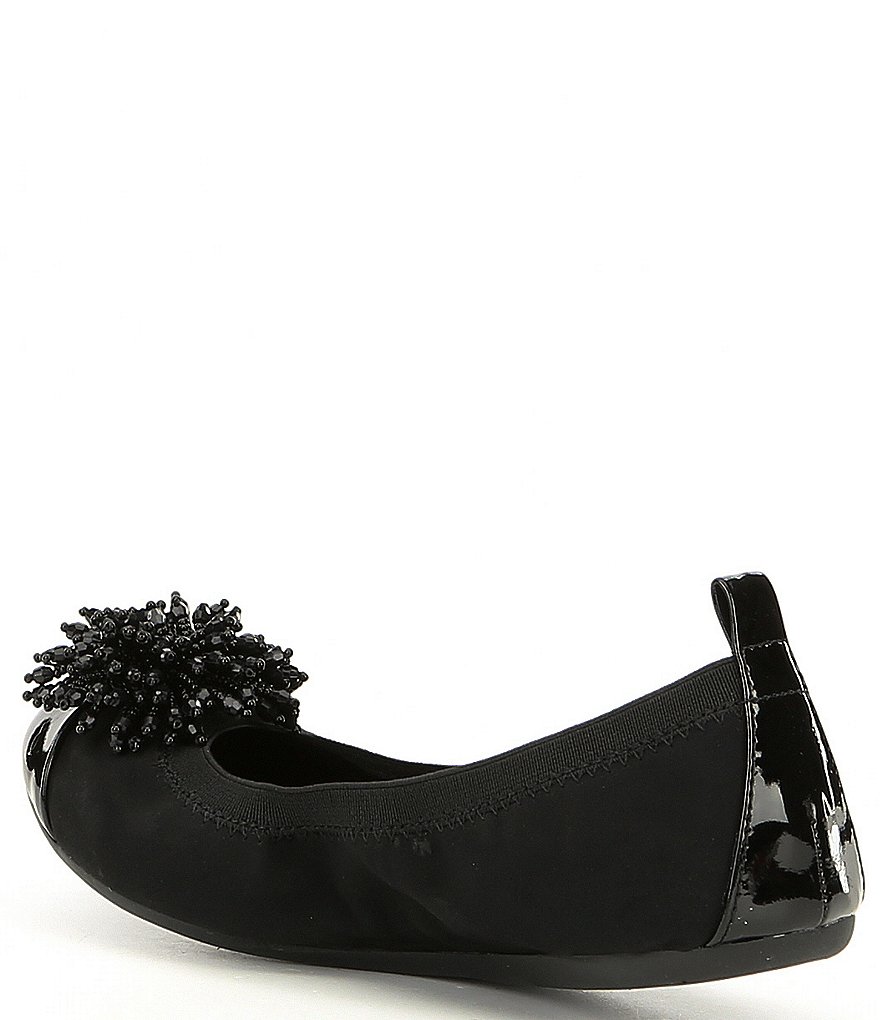 GB Girls' Posy-Girl Patent Cap Toe Jeweled Ornament Dress Flats (Infant)