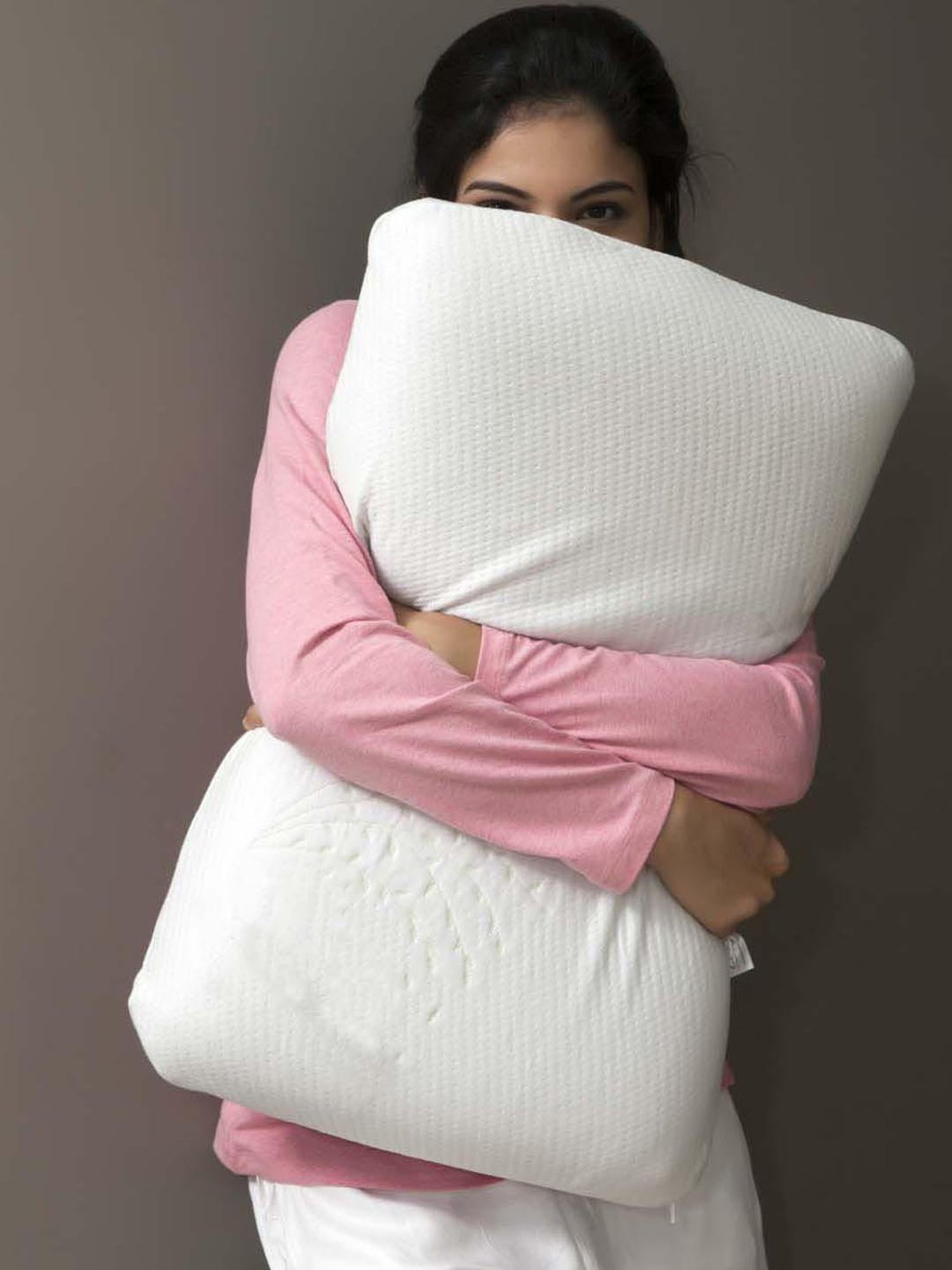 The White Willow White Stitched Memory Foam Pillow - Set of 1