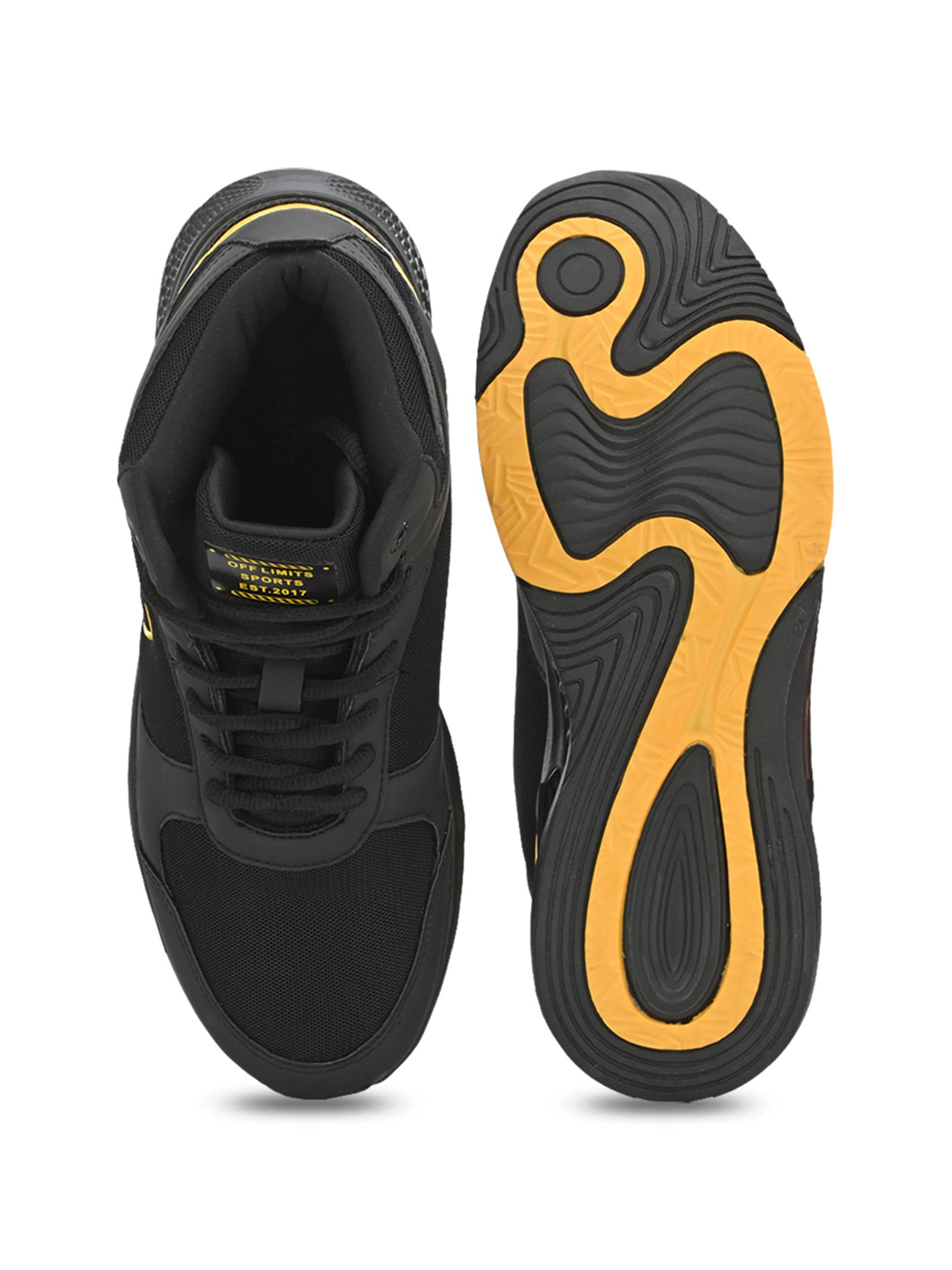 OFF LIMITS Men's Black Ankle High Sneakers