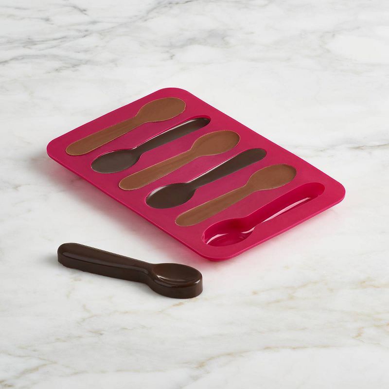 Trudeau 2pk Spoon Chocolate Molds Aqua