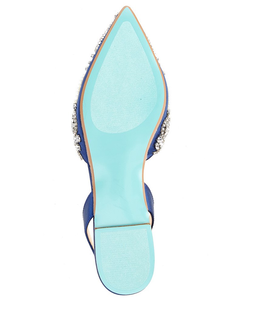 Blue by Betsey Johnson Molly Rhinestone Slingback Dress Flats