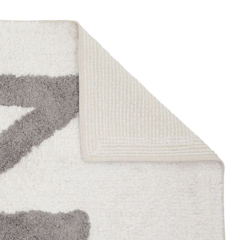 Juvale Personalized Bathroom Rugs with Letter Z Initial, Cotton Bath Mat (White, 32 x 20 in)