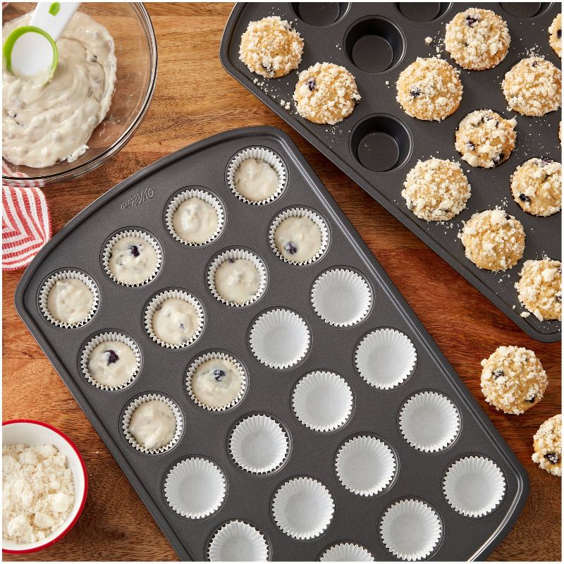 Wilton 2pc 24 Cup Perfect Results Premium Non-Stick Bakeware Mini Muffin Pan Set