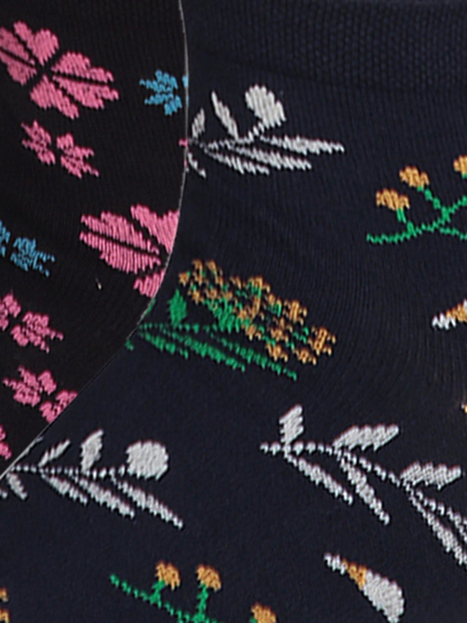 Bodycare Black & Navy Floral Print Socks (Pack Of 2)