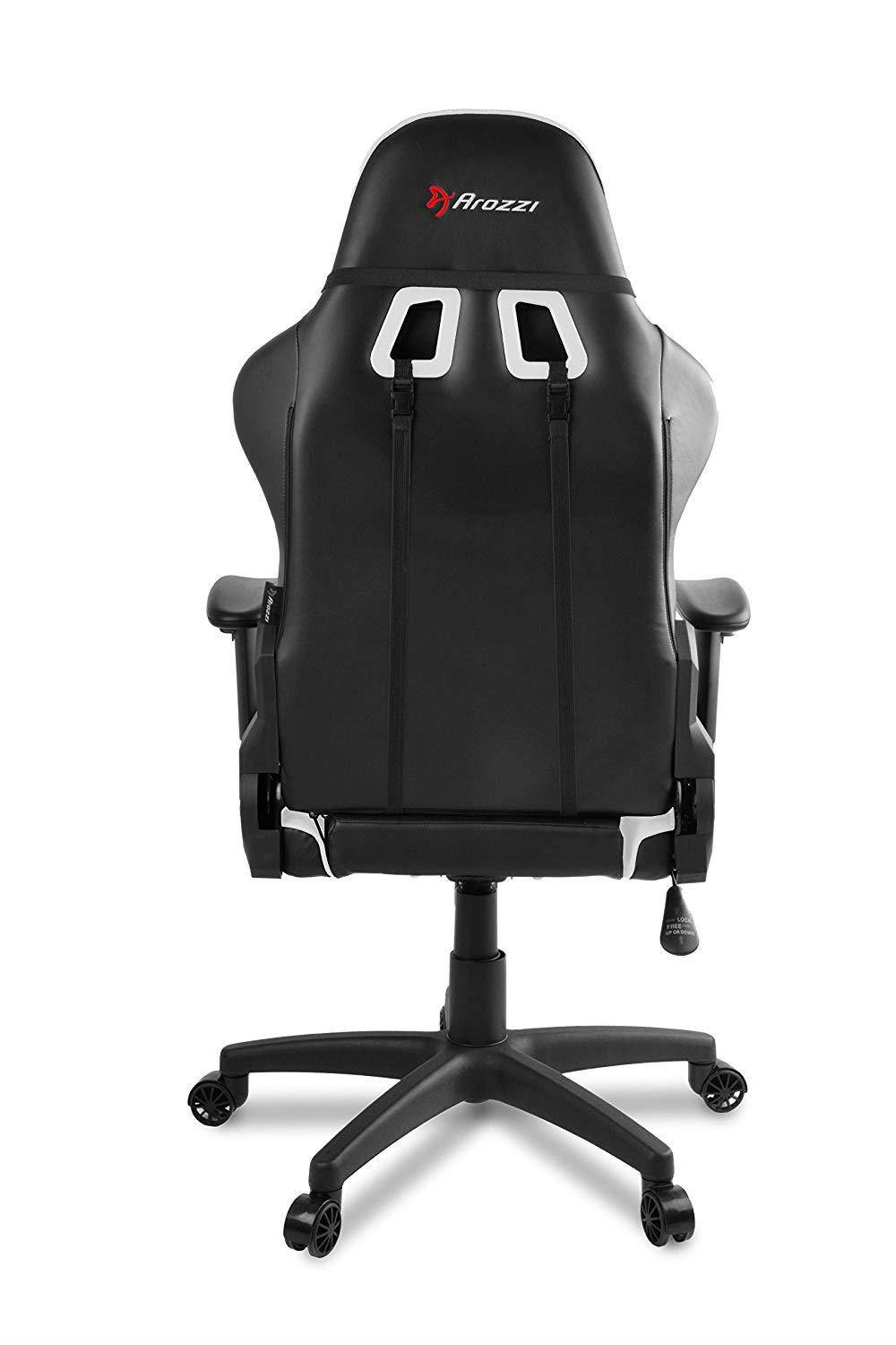 Arozzi VERONA-V2-WT Advanced Racing Style Gaming Chair with High Backrest White