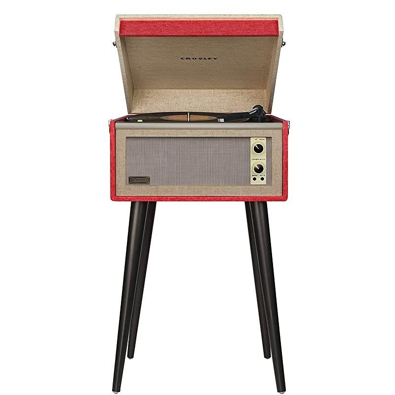 CR6233DRE Dansette Bermuda Portable Turntable with Auxin and Bluetooth Red