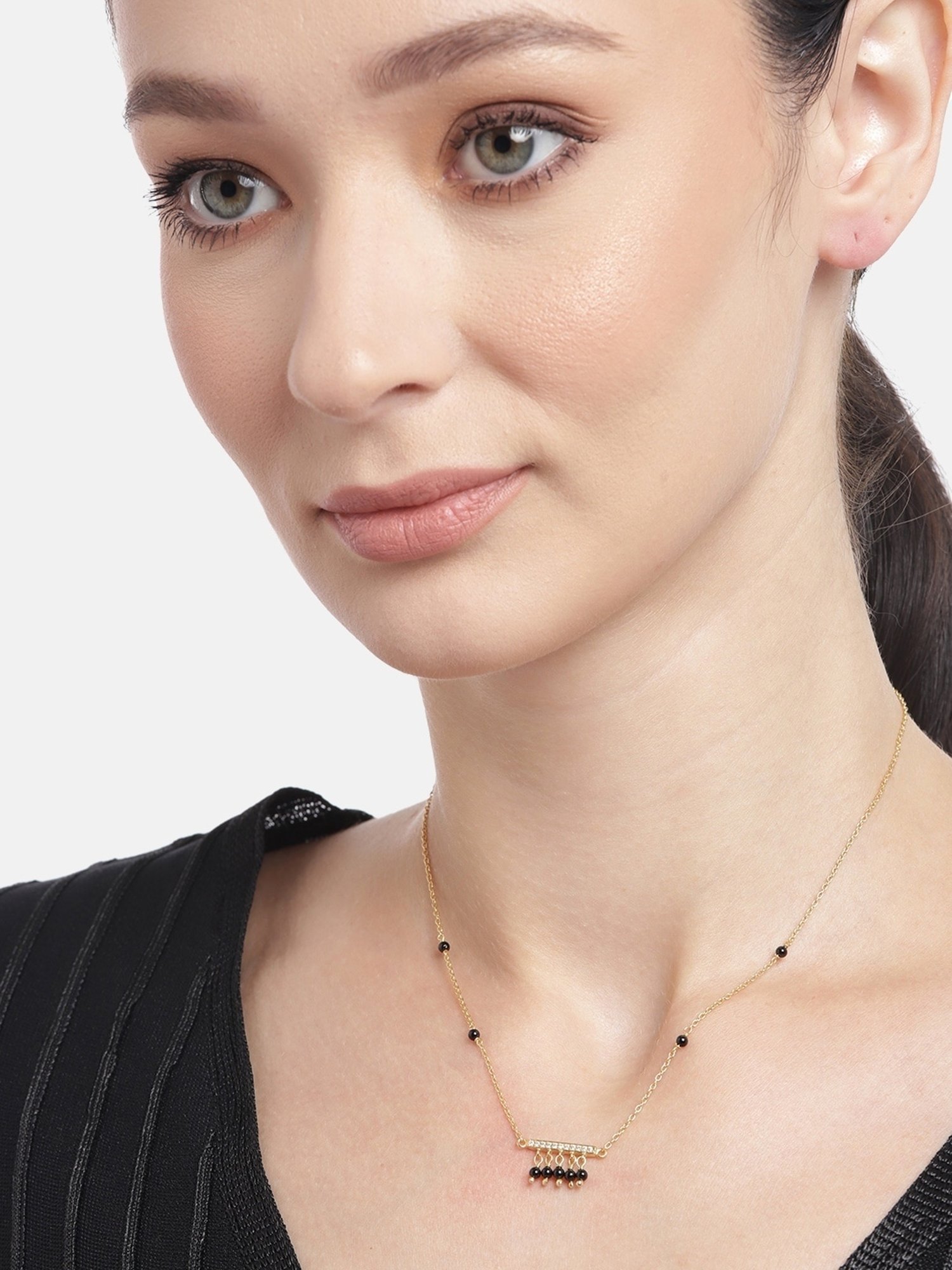March by FableStreet 92.5 Sterling Silver Floral Mangalsutra for Women