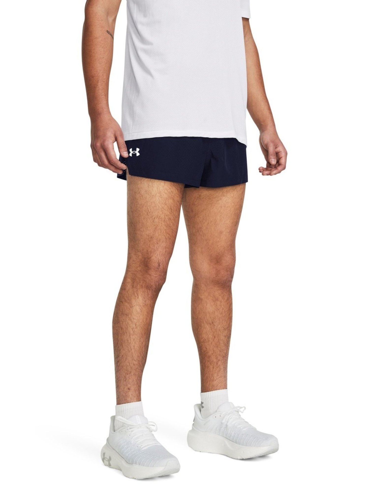 Under Armour Blue Fitted Logo Printed Shorts