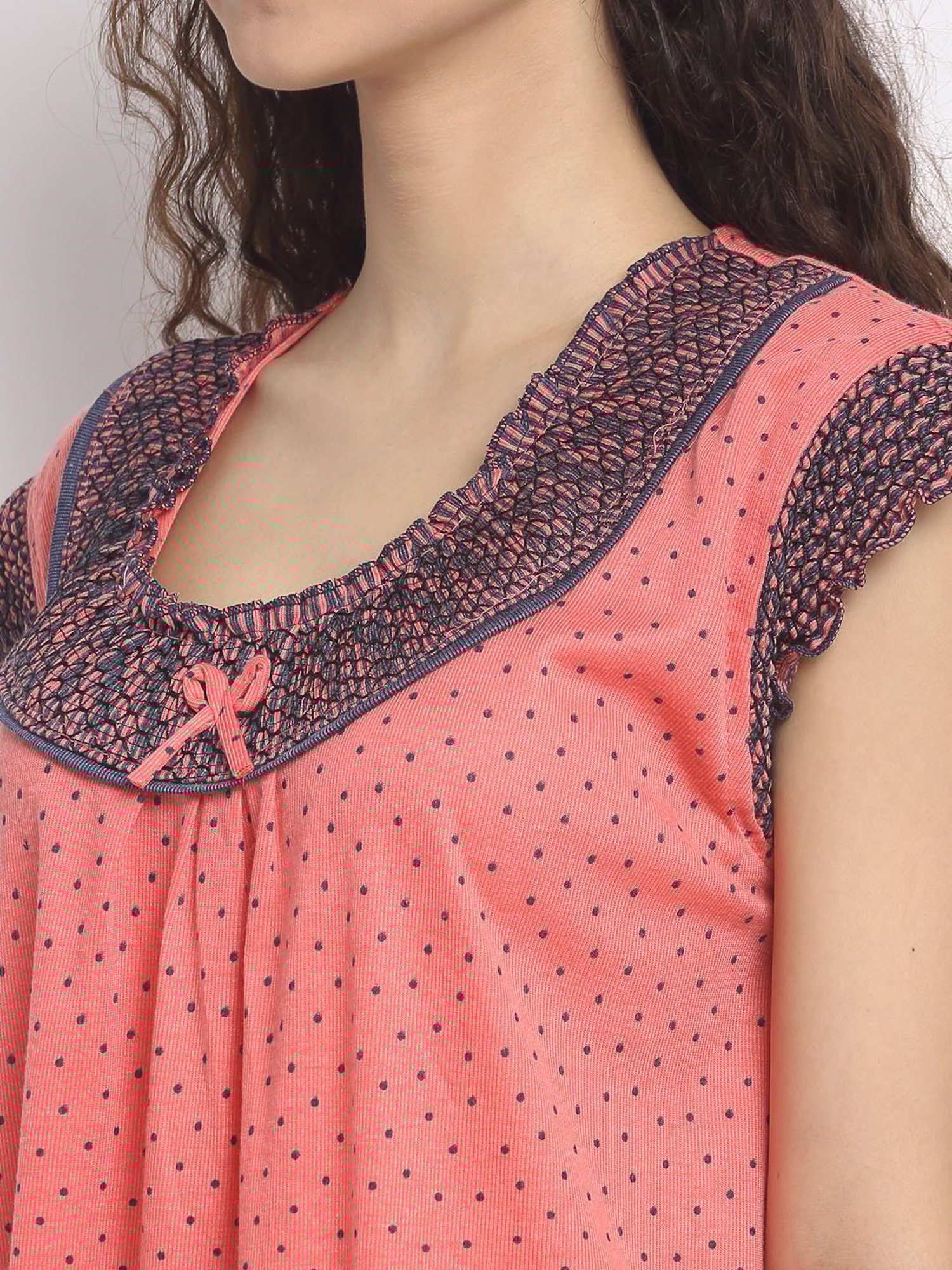 Secret Wish Orange Printed Nighty