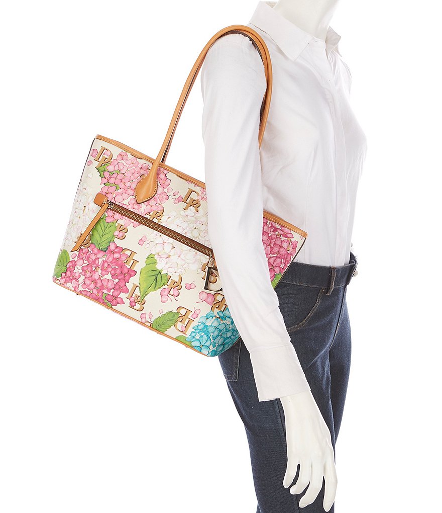 Dooney & Bourke Signature Hydrangea Monogram Collection Floral Tote Bag