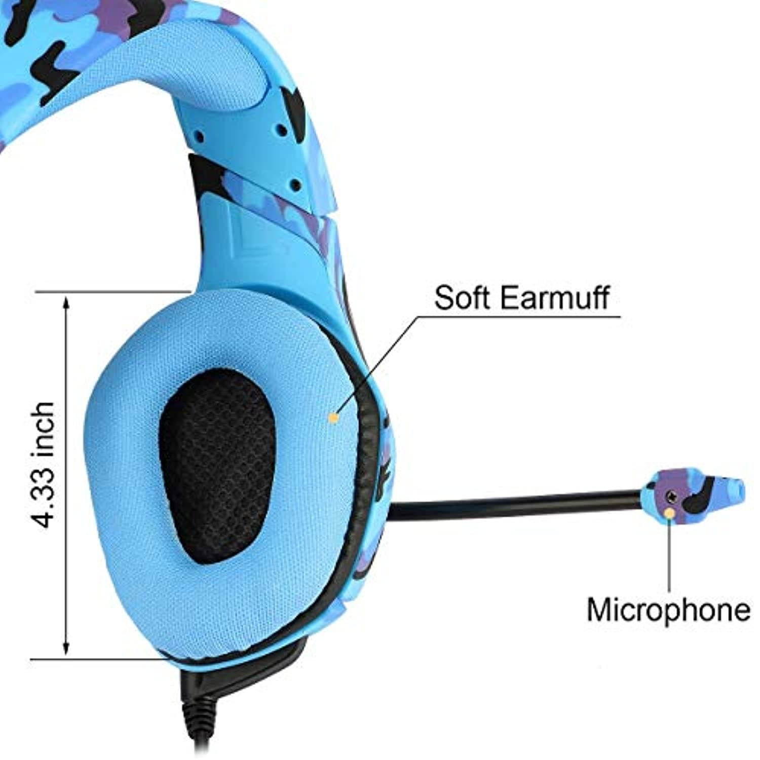 ONIKUMA PS4 Headset -Xbox One Headset Gaming Headset with 7.1 Surround Sound Pro Noise Canceling Gaming Headphones with Mic & RGB LED Light Compatible with PS4, Xbox One, Nintendo Switch, PC,GameCube