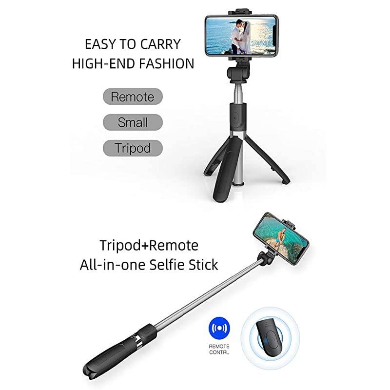 Selfie Stick Tripod with Bluetooth Selfie Tripod with Mini Wireless Remote for iPhone XiPhone 88 PlusiPhone 77 PlusGalaxy S9S9 PlusS8S8 PlusNote8 and More by