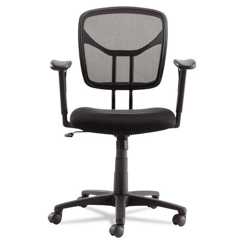 Oif Swivel/Tilt Mesh Task Chair Height Adjustable T-Bar Arms Black/Chrome MT4818