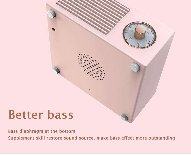 Bluetooth Speaker Mini Music Player Subwoofer Nostalgic Retro Record Wireless Player