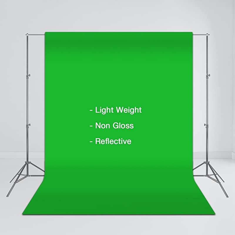 AGG1846 Soft Backdrop Muslin Background Screen for Chroma Key Photo Video Shooting Streaming Photography Studio Green 9 x 13 ft