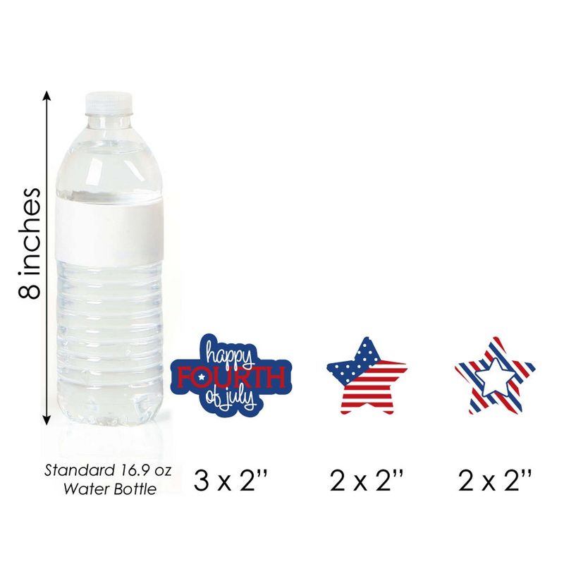 Big Dot of Happiness 4th of July - Dessert Cupcake Toppers - Independence Day Party Clear Treat Picks - Set of 24