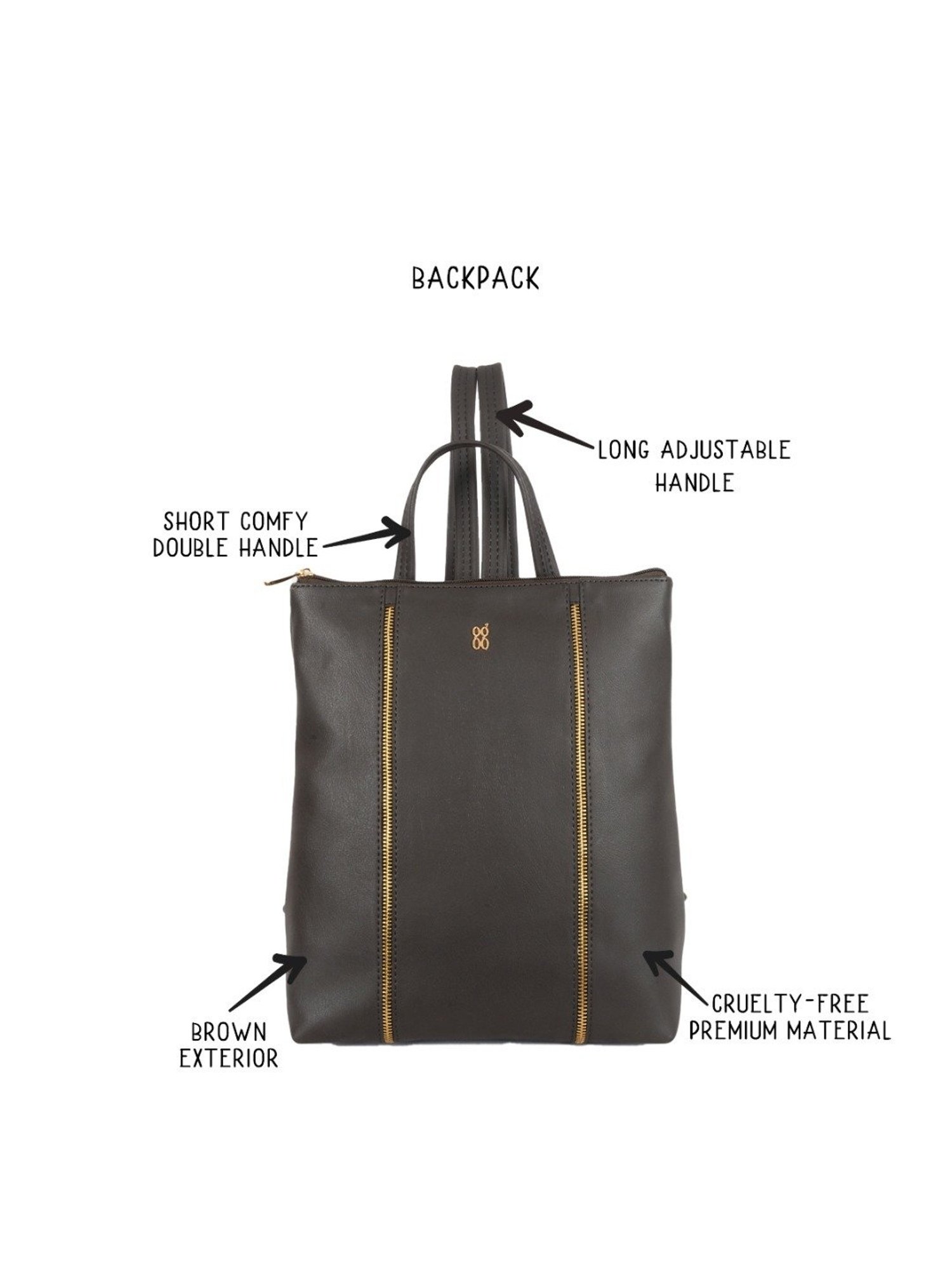 Tohl Fenwick Black Leather Medium Backpack