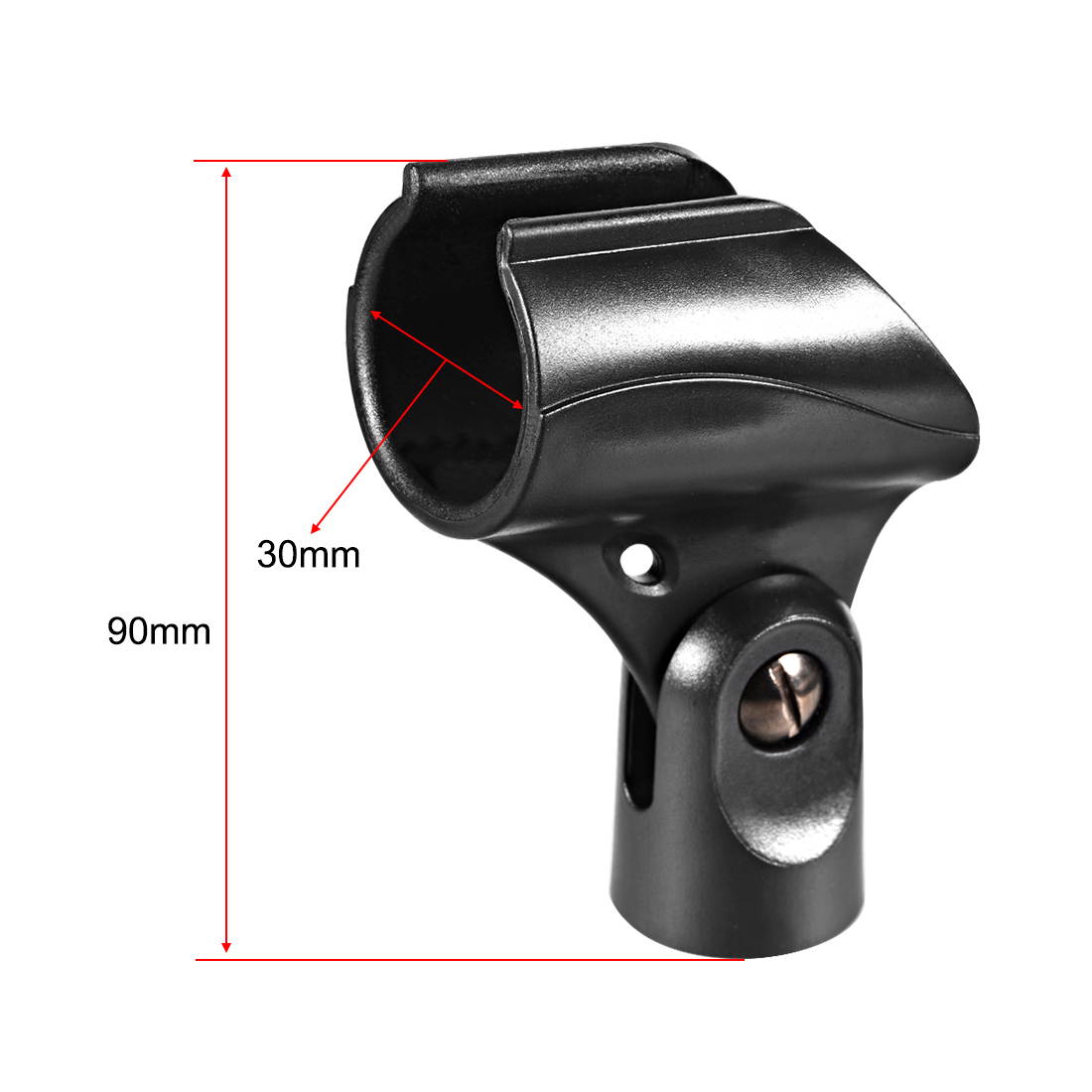 Universal Microphone Mic Clip Holder for 30mm Mic Stand Handheld Microphones 15mm Thread Dia