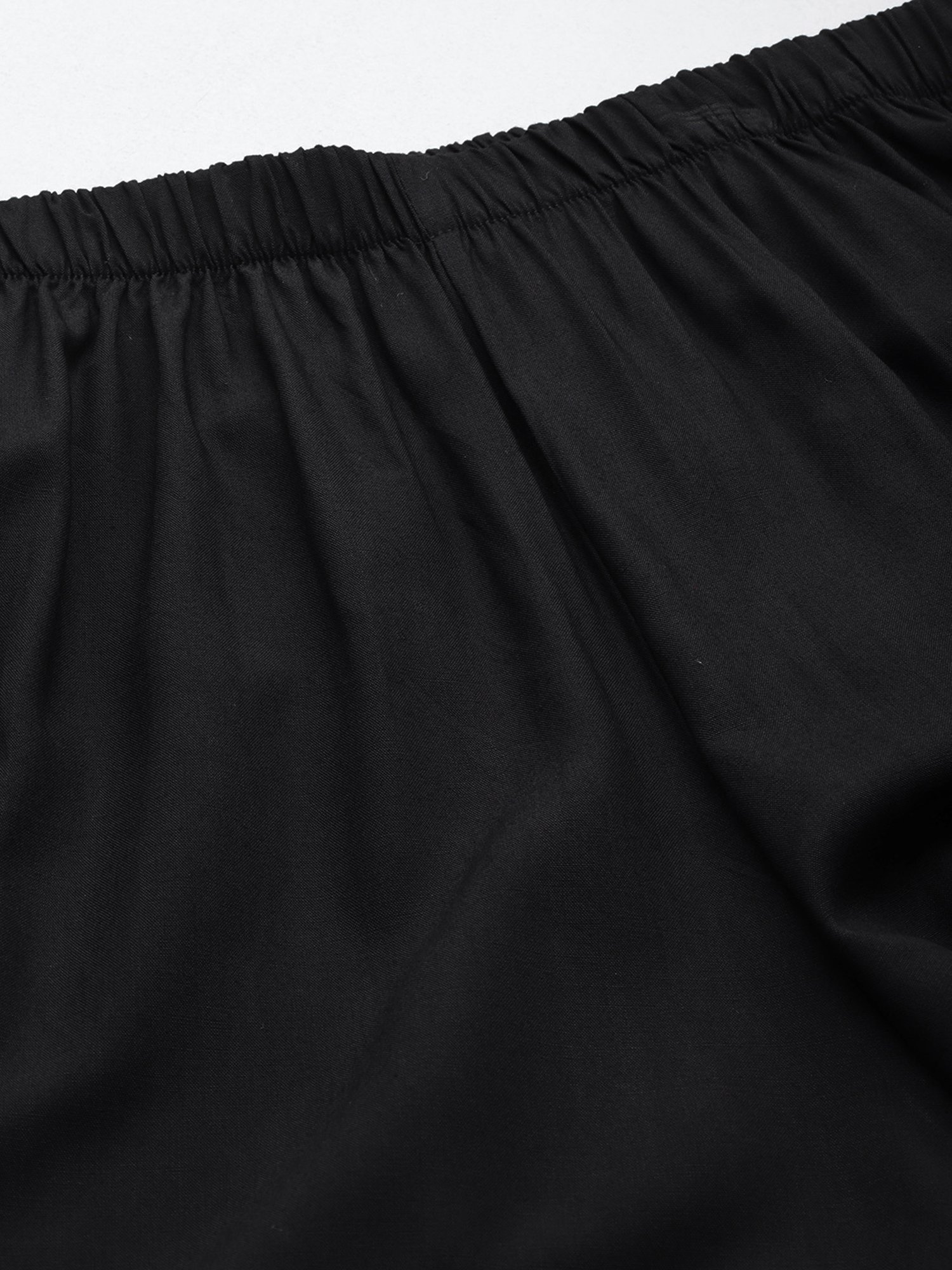 theRebelinme Black High Rise Regular Fit Palazzos