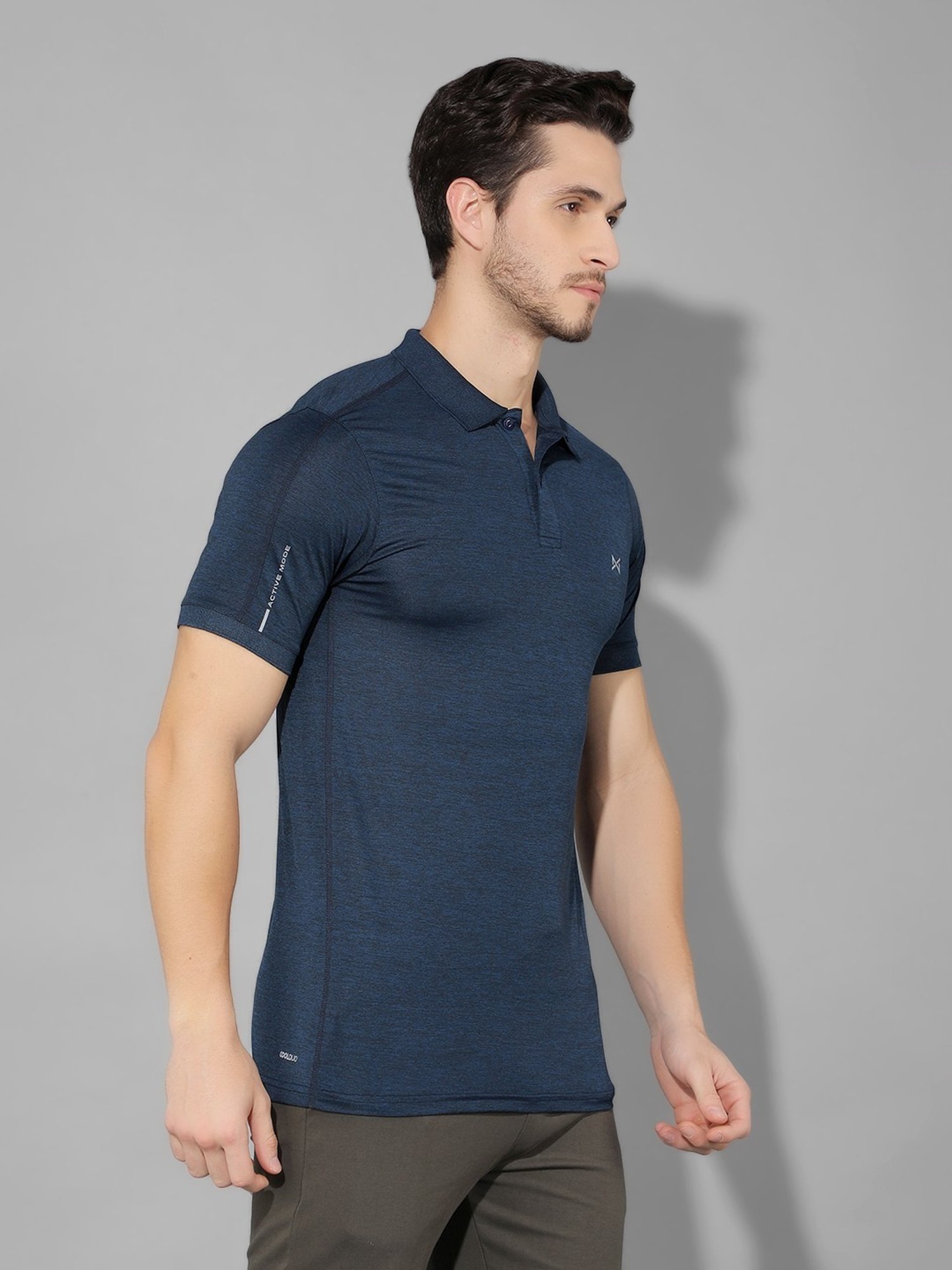 Force NXT Indigo & Navy Regular Fit Sports Polo - Pack Of 2
