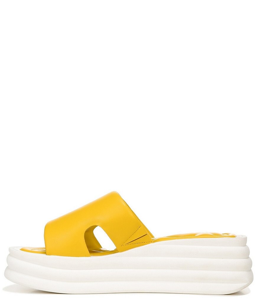 Sarto by Franco Sarto Vina Leather Puff Platform Wedge Slides