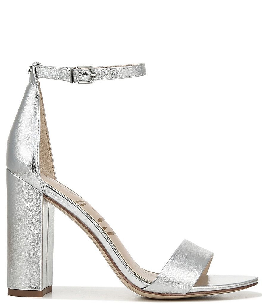 Sam Edelman Yaro Leather Ankle Strap Block Heel Dress Sandals