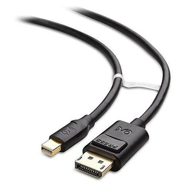 Cable Matters Mini DisplayPort to DisplayPort Cable (Mini DP to DP) in Black 6 Feet - Thunderbolt and Thunderbolt 2 Port Compatible