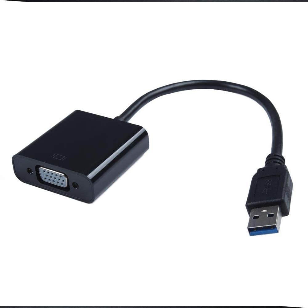 JIMAT USB 3.0 to VGA Gold Plated 3.0 USB A Male Convert to VGA Female Cable Adapter Video Convertor | Support Resolution 1080p | Extender Projector Tablet Monitor | Compatible with Windows XP 7 8 10