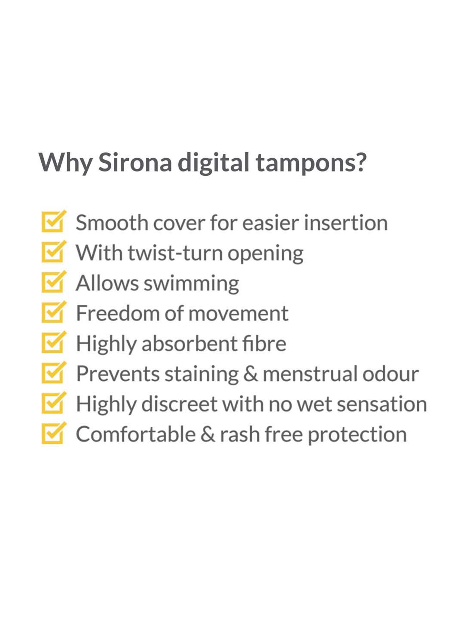 Sirona Digital Tampon - Heavy Flow - 12 Pcs