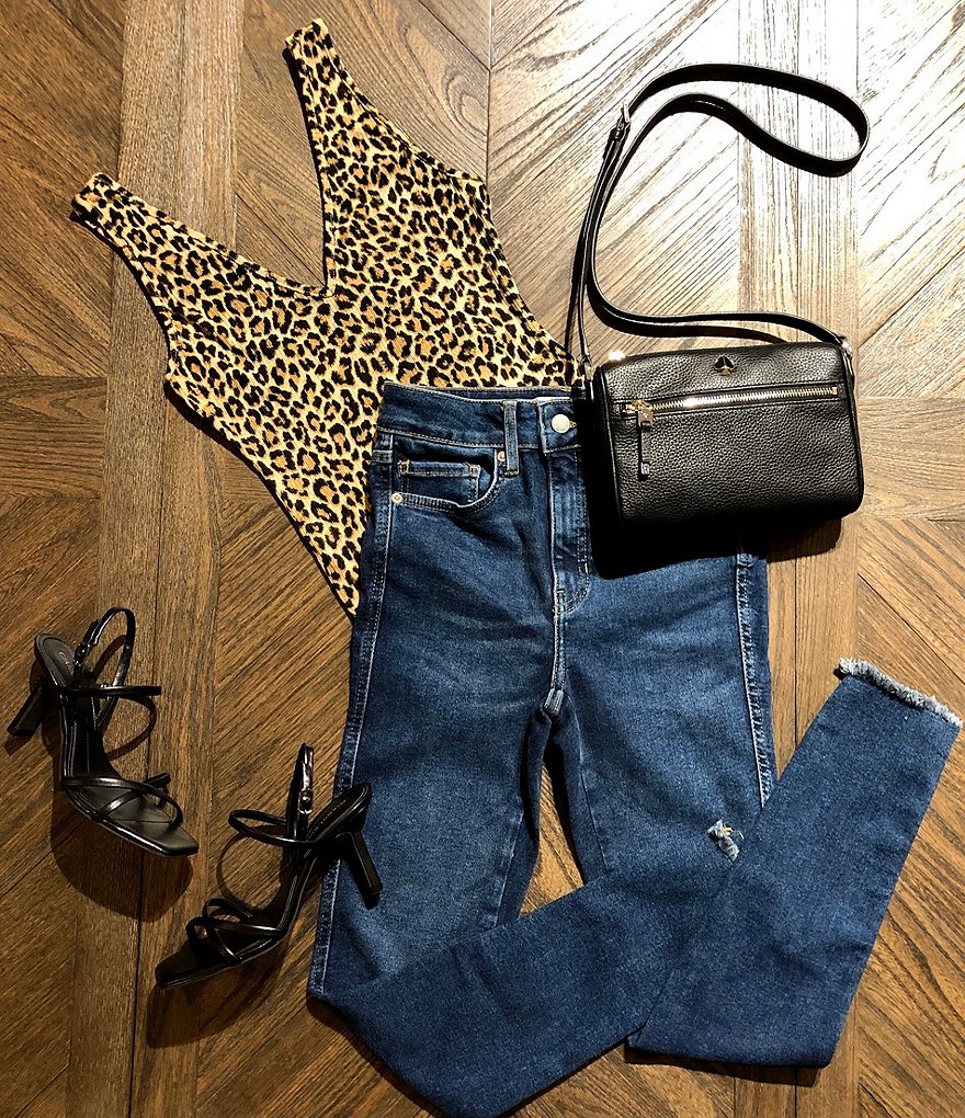 Free People Raw Hem High Rise Cotton Blend Jeans