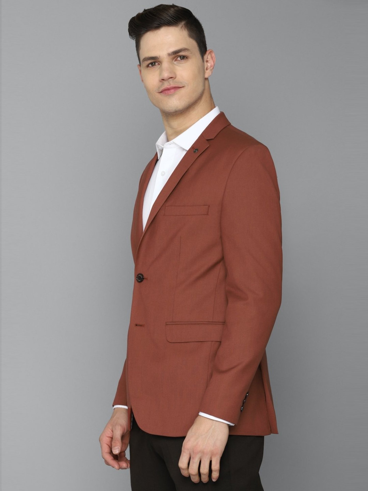 Allen Solly Red Slim Fit Blazers